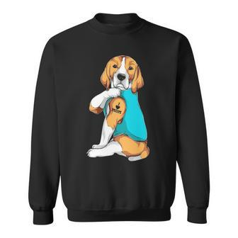 Beagle I Love Mom Apparel Dog Mom Womens Sweatshirt | Mazezy