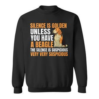 Beagle Small Scent Dog Hunting Pet Breeder Silence Is Golden Sweatshirt - Thegiftio UK