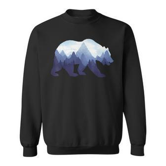 Bear Double Exposure Surreal Wildlife Animal Sweatshirt - Monsterry CA
