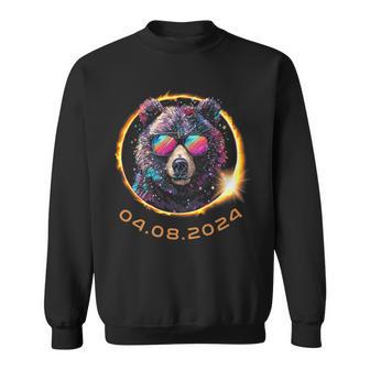 Bear With Sunglasses Total Solar Eclipse 2024 Sweatshirt - Monsterry AU