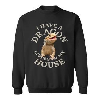 Bearded Dragon Print Reptiles Pogona Barbata Lizard Sweatshirt - Monsterry AU