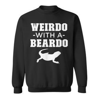 Bearded Dragon Weirdo With A Beardo Sweatshirt - Monsterry UK