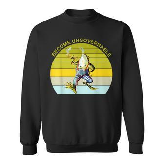 Become Ungovernable Frog Vintage Apparel Sweatshirt - Monsterry