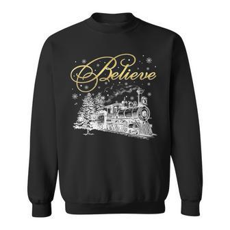 Believe Christmas North Pole Polar Express All Abroad Family Sweatshirt - Seseable