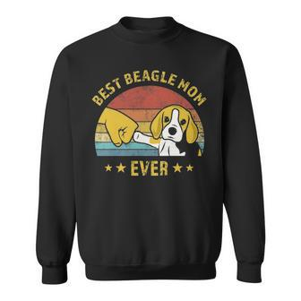 Best Beagle Mom Ever Retro Vintage Puppy Lover Sweatshirt | Mazezy UK