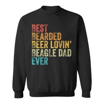 Best Bearded Beer Lovin Beagle Dad Pet Lover Dog Owner Retro Sweatshirt - Monsterry DE