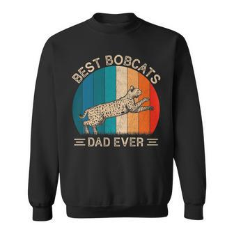 Best Bobcats Dad Ever Retro Bobcats Graphic Father's Day Sweatshirt - Monsterry CA