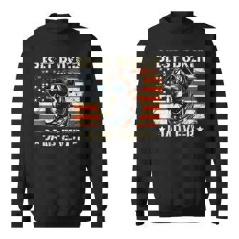 Best Boxer Dad Ever American Flag Dog Lover Father's Day Sweatshirt - Thegiftio