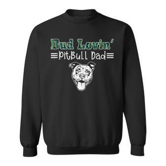 Best Bud Loving Pitbull Dad Pitbull Father's Day Sweatshirt - Monsterry AU