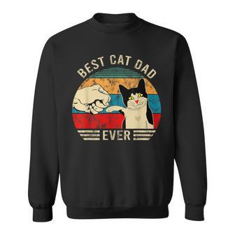 Best Cat Dad Ever Bump Vintage Graphic Sweatshirt - Monsterry
