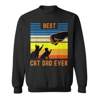 Best Cat Dad Ever Fist Bump For Fur Daddies Sweatshirt - Monsterry DE