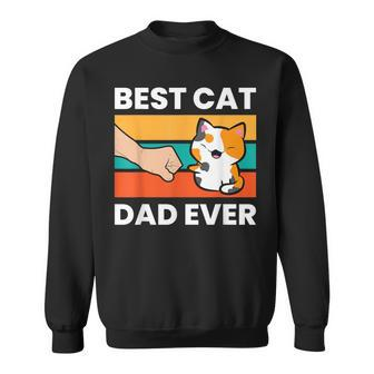 Best Cat Dad Ever Papa Calico Cat Sweatshirt - Monsterry CA