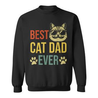 Best Cat Dad Ever Vintage Cat Daddy Fathers Day 2024 Sweatshirt - Monsterry