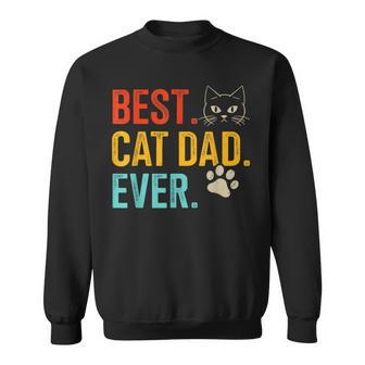 Best Cat Dad Ever Vintage For Retro Fathers Day Birthday Sweatshirt - Monsterry AU
