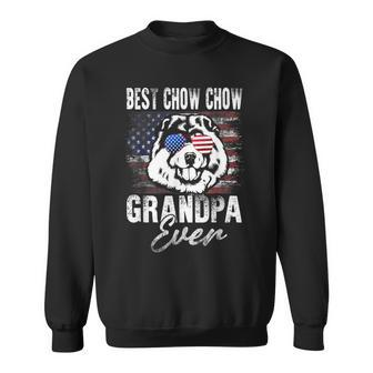 Best Chow Chow Dad Ever American Flag Sweatshirt - Monsterry CA