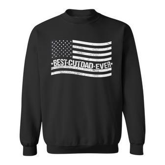 Best Cute Dad Ever Fathers Day For Dad American Us Flag Sweatshirt - Monsterry UK