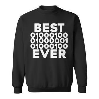 Best Dad Ever Binary Code Father's Day Coder Sweatshirt - Monsterry