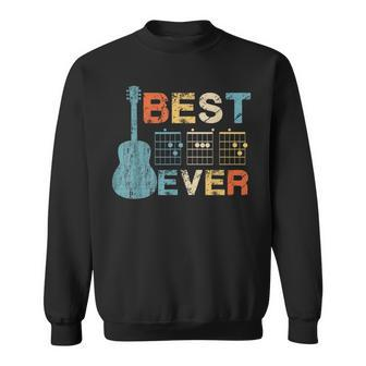 Best Dad Ever Guitar Chords Musician Father Day Sweatshirt - Monsterry CA