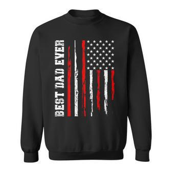 Best Dad Ever With Us American Flag Present For Father's Day Sweatshirt - Thegiftio UK