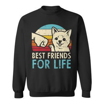 Best Friends For Life Chihuahua Fist Bump Chiwawa Dog Sweatshirt | Mazezy