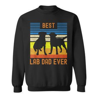 Best Lab Dad Ever Black Yellow Chocolate Matching Parents Sweatshirt - Monsterry