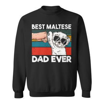 Best Maltese Dad Ever Ghetto Fist Dog Lover Sweatshirt | Mazezy DE