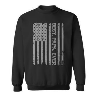 Best Papa Ever Us American Flag Grandpa Father's Day Sweatshirt - Thegiftio UK