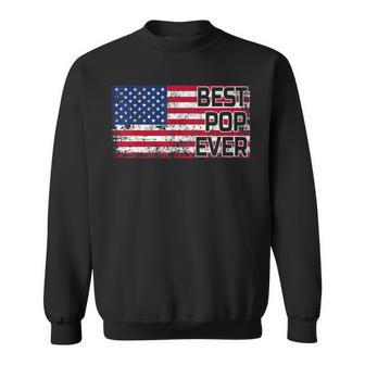 Best Pop Ever American Flag Dad Papa Opa Geschenk Sweatshirt - Geschenkecke