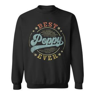 Best Poppy Ever Father's Day Poppy Vintage Emblem Sweatshirt - Monsterry CA
