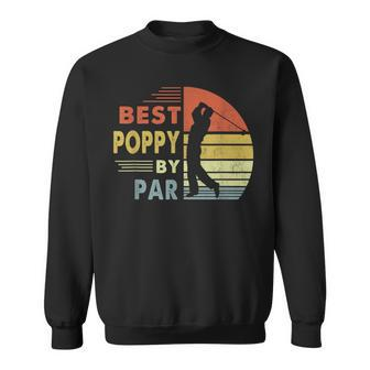 Best Poppy By Par Father's Day Golf Retro Father Golfing Sweatshirt - Thegiftio UK