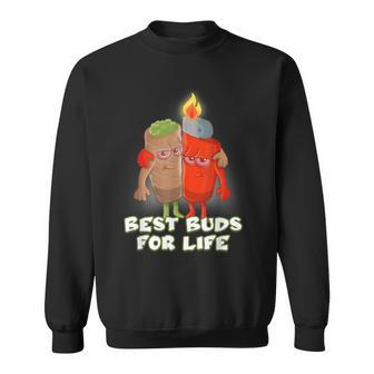 Beste Buds For Life Lighter And Joint Kiffer Kiffen Grass Sweatshirt - Seseable
