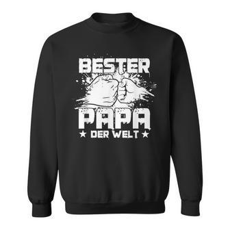 Bester Papa Der Welt Fist Greeting Sweatshirt - Geschenkecke