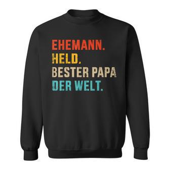 Bester Papa Der Welt Husband Hero Father's Day Christmas Sweatshirt - Geschenkecke