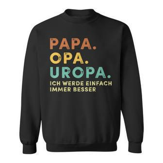 Bester Papa und Opa Retro Sweatshirt, Perfekt für Vatertag - Seseable