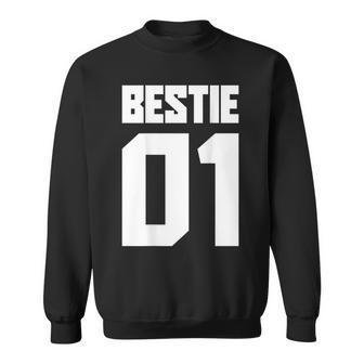 Bestie 01 Bestie 02 Bestie Squad Matching Bff Friend Crew Sweatshirt - Monsterry