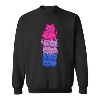 Bi Pride Cat Lgbt Bisexual Flag Cute Kawaii Cat Sweatshirt - Geschenkecke