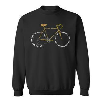 Bicycle Anatomy Cute Cycling Is Life Sweatshirt | Mazezy