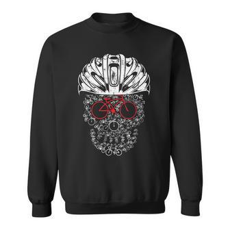 Bicycle Helmet Cyclist Skull Biker Bicycle Sweatshirt - Seseable