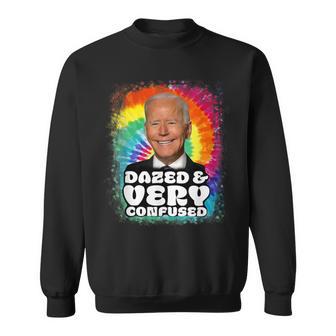 Biden Dazed And Very Confused Tiedye Anti Joe Biden Sweatshirt - Monsterry CA