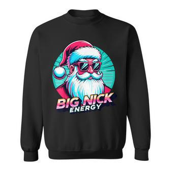 Big Nick Energy Christmas Ugly Xmas Sweater Vintage Santa Sweatshirt - Thegiftio UK