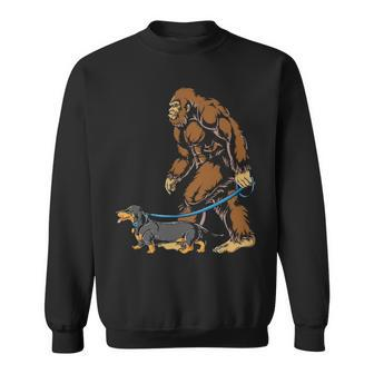 Bigfoot Dachshund Dog Walk Sasquatch Lovers Sweatshirt | Mazezy