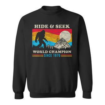 Bigfoot Hide And Seek Vintage 1970 51 Year Old Sasquatch Sweatshirt - Monsterry