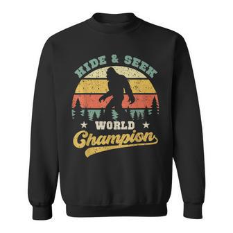 Bigfoot Hide And Seek World Champion Sasquatch Retro Vintage Sweatshirt - Monsterry UK