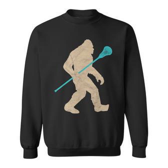 Bigfoot Lacrosse Stick Vintage Lax Sweatshirt - Monsterry