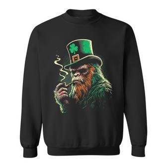 Bigfoot Leprechaun Hat Sasquatch St Patrick's Day Sweatshirt - Monsterry