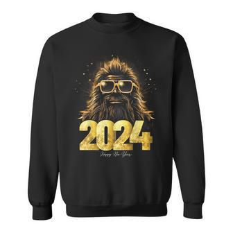 Bigfoot Sasquatch 2024 Happy New Year New Years Eve Party Sweatshirt - Thegiftio UK