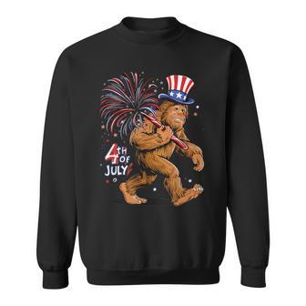 Bigfoot Sasquatch 4Th Of July Fireworks Sweatshirt - Monsterry UK