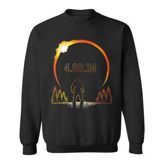 Bigfoot Solar Eclipse Sasquatch Totality 2024 Eclipse Sweatshirt - Seseable