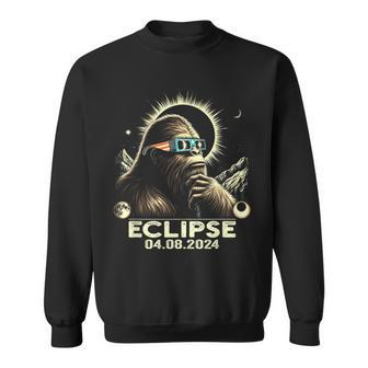 Bigfoot Total Solar Eclipse Sasquatch Eclipse Glasses 2024 Sweatshirt - Seseable