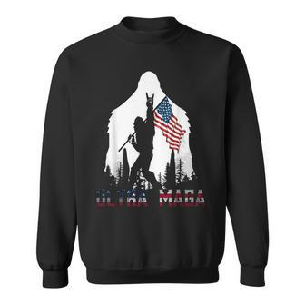 Bigfoot Ultra Maga Usa Flag For Sasquatch Trump Lover 2024 Sweatshirt - Monsterry UK
